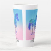 Rosa Blau Latte Tasse (Vorderseite)