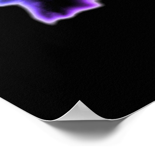 Rosa Blau lila Aquarellbilder Muster Poster (Ecke)