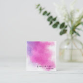 Rosa Blau Lila Berufliche Vorlage Quadratische Visitenkarte (Stehend Vorderseite)