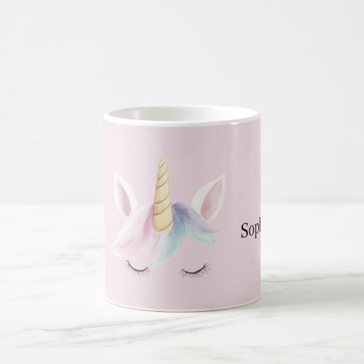 Rosa Blau Lila Einhorn Kaffeetasse (Mittel)