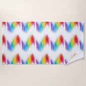 Rosa Blau Lila Gelb Grün Moderne Farben Strandtuch (Vorderseite)