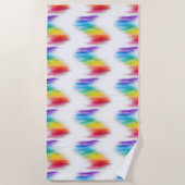 Rosa Blau Lila Gelb Grün Moderne Farben Strandtuch (Vorderseite)