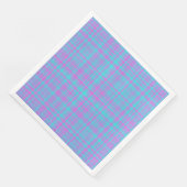 Rosa Blau Lila Karomuster Serviette (Ecke)
