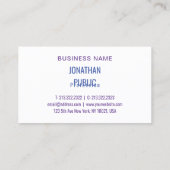 Rosa Blau Lila Moderne Abstrakte Elegante Vorlage Visitenkarte (Rückseite)