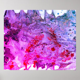 Rosa Blau Lila Moderne Abstrakte Kunst Trendy Poster