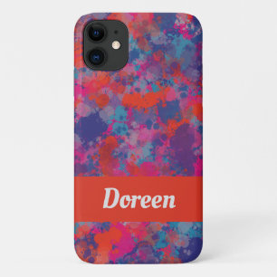 Rosa Blau Lila Moderne farbenfrohe Tropfen Case-Mate iPhone Hülle