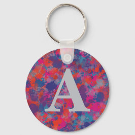 Rosa Blau Lila Moderne farbenfrohe Tropfen Schlüsselanhänger