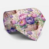 Rosa Blau Lila Violett-Blume Blütenfarben Krawatte (Gerollt)