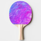 Rosa, Blau, Lilac Abstraktes Fraktal Tischtennis Schläger (Rückseite)