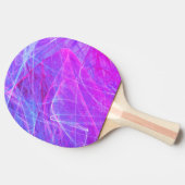 Rosa, Blau, Lilac Abstraktes Fraktal Tischtennis Schläger (Seitenansicht)