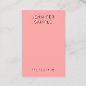 Rosa Blau Moderne einfache, elegante Vorlage Visitenkarte (Vorderseite)