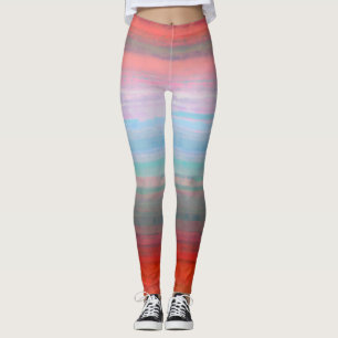Rosa Blau Ombre Leggings