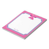 Rosa Blau Rahmen Custom Notizblock (Rotiert)