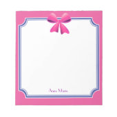 Rosa Blau Rahmen Custom Notizblock (Vorderseite)