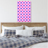 Rosa Blau Rosa Punkte-Muster Leinwanddruck (Insitu (Schlafzimmer))