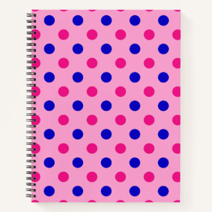 Rosa Blau Rosa Punkte-Muster Notizblock