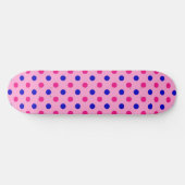 Rosa Blau Rosa Punkte Muster Skateboard (Horizontal)