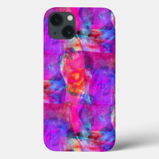 Rosa, blau, rote Textur Case-Mate iPhone Hülle (Rückseite)