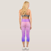 Rosa Blau rustikale ombre Capri Leggings (Rückseite)