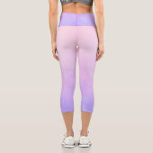 Rosa Blau rustikale ombre Capri Leggings (Rückseite)