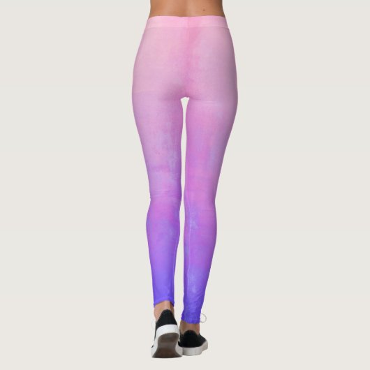 Rosa Blau rustikale ombre Leggings (Rückseite)