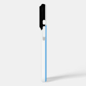 Rosa, Blau, Schwarz und Weiß Streifen Case-Mate iPhone Hülle (Rückseite / Links)