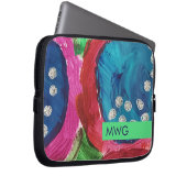 Rosa Blau Silver Mod Monogram iPad Sleeve (Vorne Rechts)