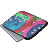 Rosa Blau Silver Mod Monogram iPad Sleeve (Vorne Knopf)