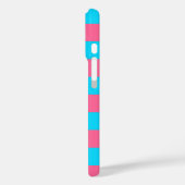 Rosa Blau Streifen Muster Case-Mate iPhone Hülle (Rückseite / Links)