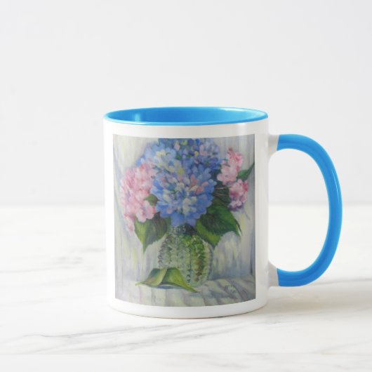 "Rosa, blau u. Glas " Tasse (Rechts)