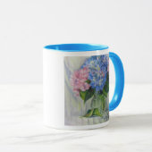"Rosa, blau u. Glas " Tasse (VorderseiteRechts)