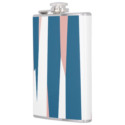 Rosa Blau und Abstrakt weiß Flachmann (Links)