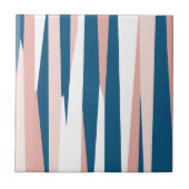 Rosa Blau und Abstrakt weiß Fliese (Vorderseite)