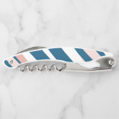 Rosa Blau und Abstrakt weiß Kellnermesser (Rückseite)