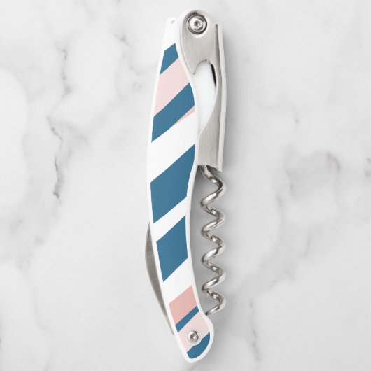 Rosa Blau und Abstrakt weiß Kellnermesser (Rückseite)