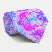 Rosa Blau und Abstrakt weiß Krawatte (Gerollt)