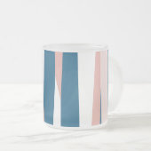 Rosa Blau und Abstrakt weiß Mattglastasse (VorderseiteRechts)