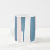 Rosa Blau und Abstrakt weiß Mattglastasse (Vorderseite Links)