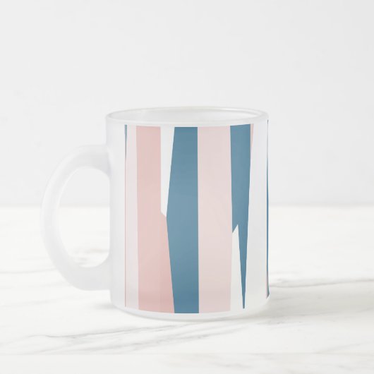 Rosa Blau und Abstrakt weiß Mattglastasse (Links)