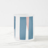 Rosa Blau und Abstrakt weiß Mattglastasse (Mittel)
