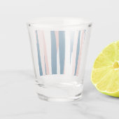 Rosa Blau und Abstrakt weiß Schnapsglas (Rückseite)