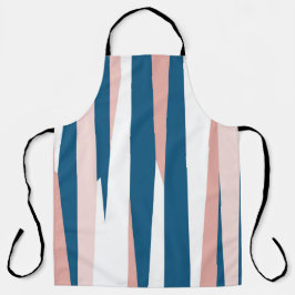 Rosa Blau und Abstrakt weiß Schürze