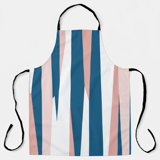 Rosa Blau und Abstrakt weiß Schürze (Vorderseite)