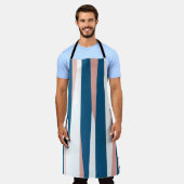 Rosa Blau und Abstrakt weiß Schürze (Getragen)