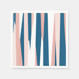 Rosa Blau und Abstrakt weiß Serviette