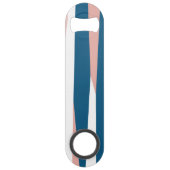 Rosa Blau und Abstrakt weiß Speed Flaschenöffner (Rückseite)