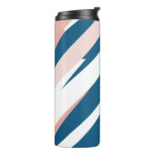 Rosa Blau und Abstrakt weiß Thermosbecher (Nach links gedreht)