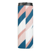 Rosa Blau und Abstrakt weiß Thermosbecher (Rückseite)