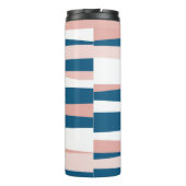 Rosa Blau und Abstrakt weiß Thermosbecher (Rückseite)