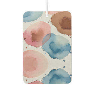Rosa, blau und Bronze-Aquarell abstrakt Autolufterfrischer